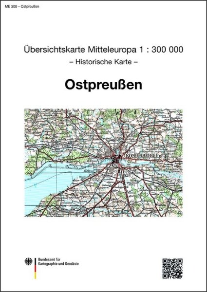 Amtliche Karte Ostpreu&szlig;en 1937