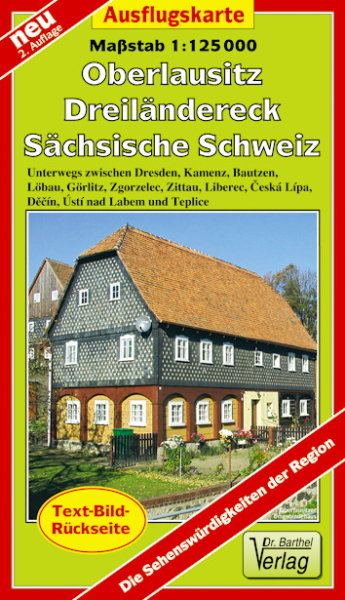 Ausflugskarte: Oberlausitz und Dreiländereck, Sächsische Schweiz