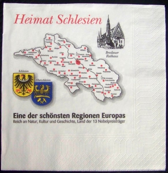 Servietten Heimat Schlesien