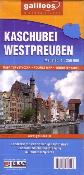 Touristenkarte Kaschubei Westpreu&szlig;en
