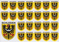 Postkarte: Schlesienwappensticker