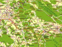 Landkarte: Oppelner Schlesien (S&uuml;dteil) mit Altvatergebirge