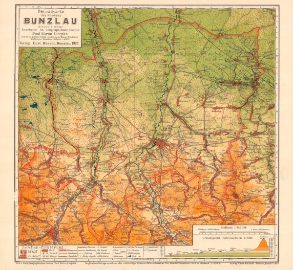 Heimatkarte Kreis Bunzlau (1927)