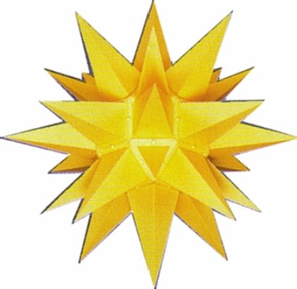 Herrnhuter Stern I4, ca 40cm, gelb