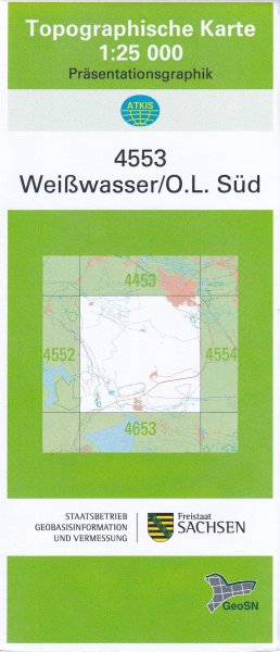 4553 Wei&szlig;wasser/OL S&uuml;d - Topographische Karte 1 : 25.000