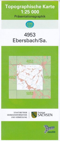 4953 Ebersbach - Topographische Karte 1 : 25.000