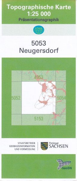 5053 Neugersdorf - Topographische Karte 1 : 25.000
