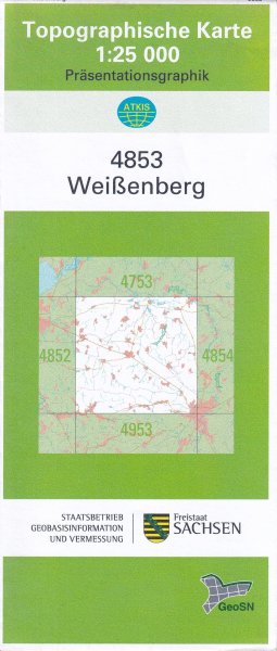 4853 Wei&szlig;enberg - Topographische Karte 1 : 25.000