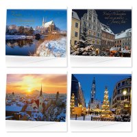 Weihnachtsklappkarte: Görlitz mit Umschlag