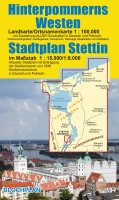 Landkarte: Hinterpommerns Westen und Stadtplan Stettin