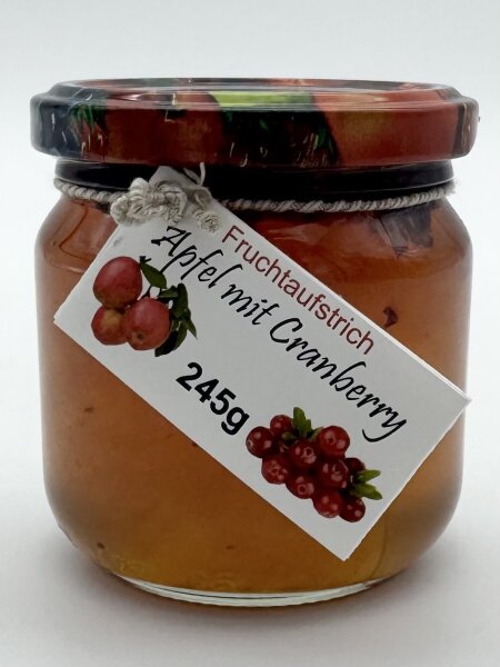 Fruchtaufstrich: Apfel mit Cranberry