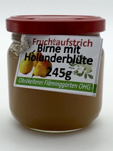 Fruchtaufstrich: Birne mit Holunderblüte