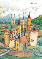 Postkarte Görlitz - Türme (A. Neumann-Nochten)