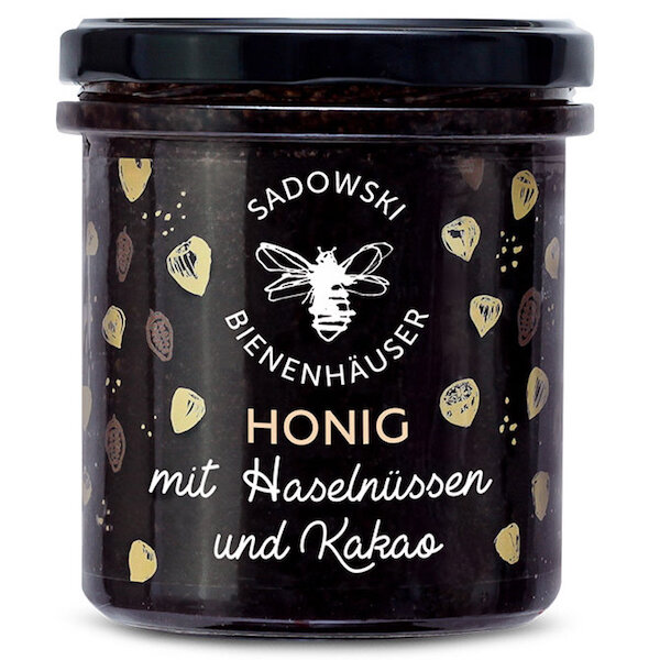 Honig mit Haselnüssen und Kakao
