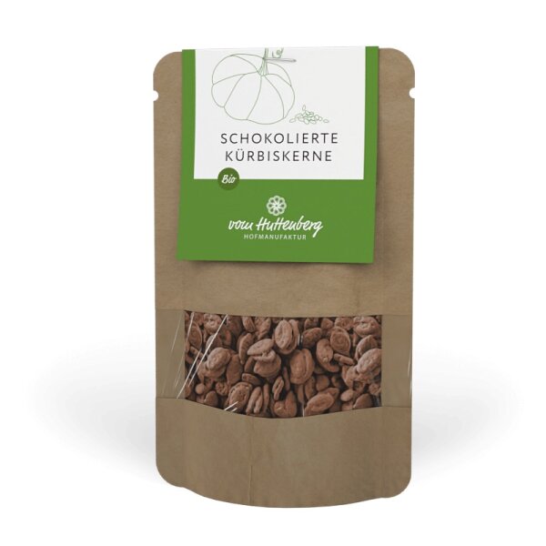 Schokolierte Bio-Kürbiskerne